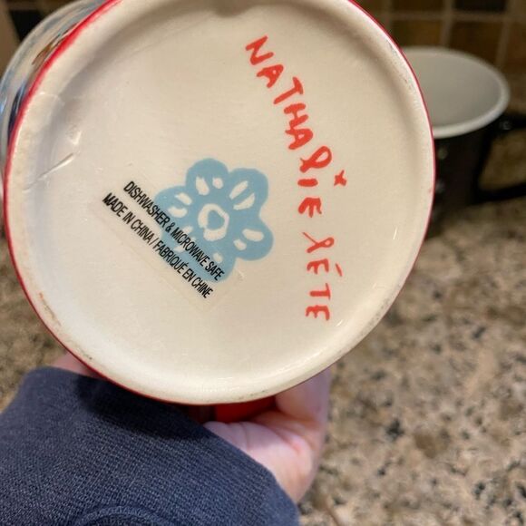 Anthropologie Bonne Annee Reindeer Mushroom Cup Plus Mom Bird Cups - Picture 5 of 12